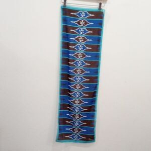 Vera Neuman Oblong Geometric Print Polyester Scarf Made in Japan - Vintage 1970s